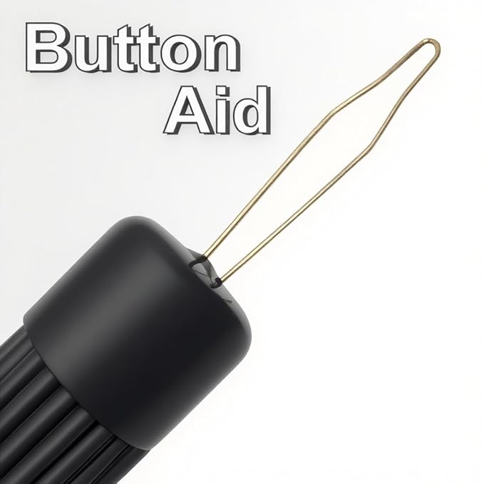 Rehabilitation Advantage Ribbed Handled Button Aid with Zipper Pull