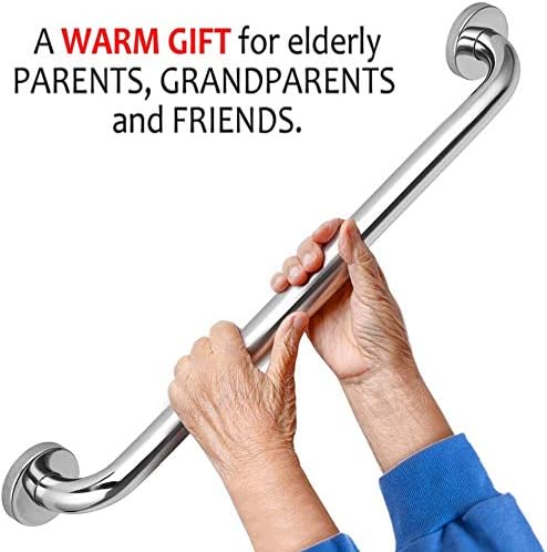 2 Pack 40 Inch Shower Grab Bar, iMomwee SUS304 Stainless Steel Bathroom Grab Bar Handle, Bathroom Shower Balance Bar,Safety Hand Rail Support,Handicap Elderly Senior Assist Bath Handle(1.25" Diameter)