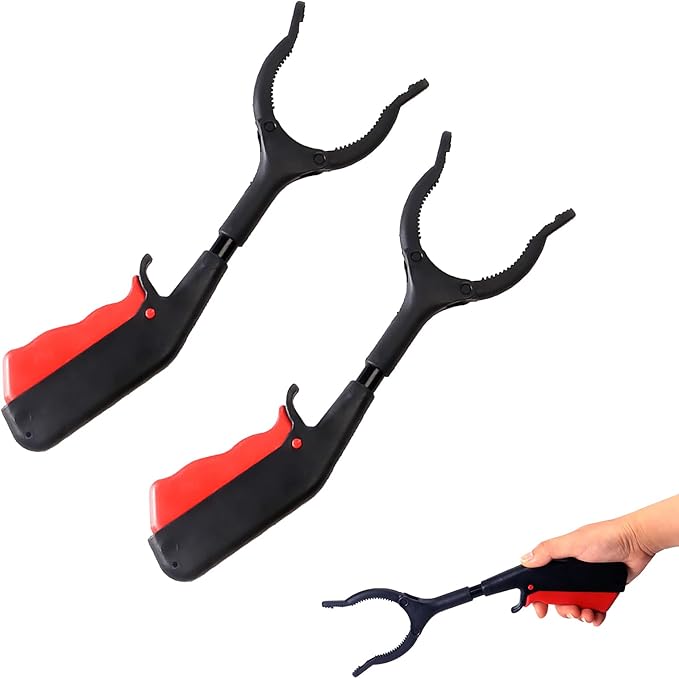 Grabber Tool, 2 PCS 30cm Short Grabber Reacher Tool, Portable Claw Rubbish Tong for Elderly, Disabled, Sanitation Workers(Size:2PACK)