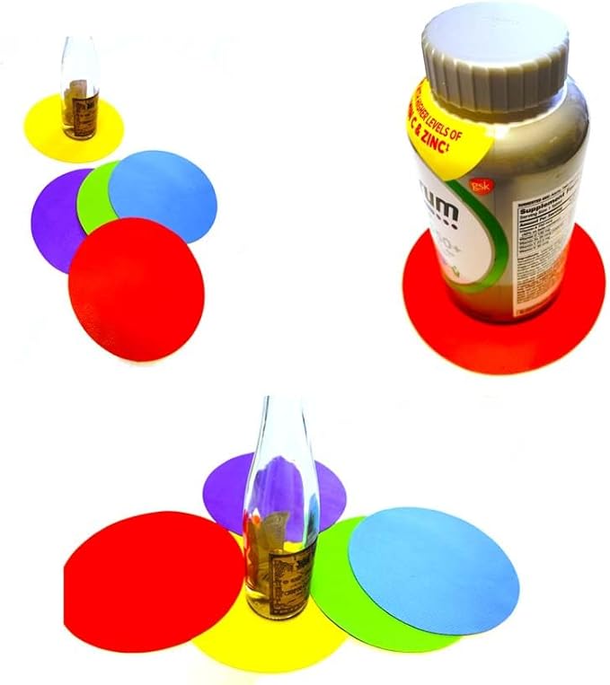 4pcs Rubber Jar Opener Bottle Gripper Non Slip Pad Multi-function Can Opener for Seniors with Arthritis Weak Hands (Circle Two)