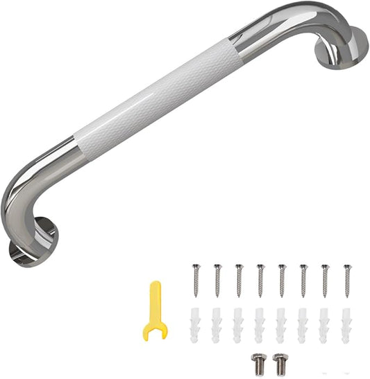 12 Inch Grab Bars for Shower,Chrome Anti Slip Grab Bar for Bathtubs Showers Toilet, Stainless Steel Safety Shower Grab Bar,Wall Mounted Shower Handle Handicap Bars for Senior Elderly
