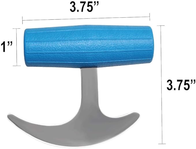 Rehabilitation Advantage, TGrip with Plastic Blue Handle, Rocker Knife