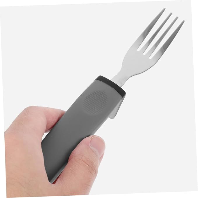 SAFIGLE 1Set Adaptive Portable Utensil for Elderly Shaking Non Slip Design for Easy Grasping Tableware for Seniors with Weak Grip Lightweight Convenient for Dining