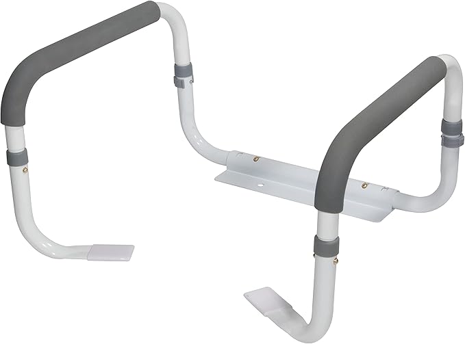 Drive Medical RTL12087 Bathroom Grab Bar for Toilets, White