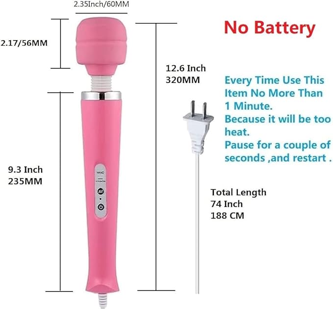 Powerful Handheld Electric Back Body Massage Vibrating for Woman Sports Recovery Muscle Aches Pain Shoulder Neck Leg Hand Foot Tool Pink Big Massager