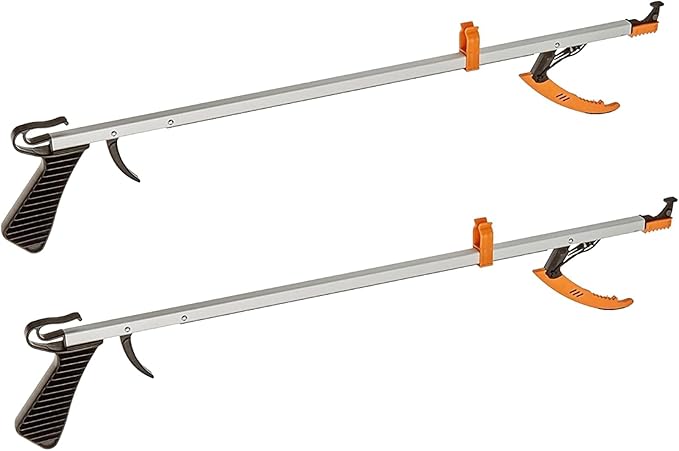 Cubii Health Reacher, Compact 15" Ergonomic Reaching Aid with Magnet, Portable 4.9 oz. Magnetic Grabber Tool & Reaching Claw, Aluminum Trash Pickup, Lightbulb Remover, & Garden Nabber, Pack of 2