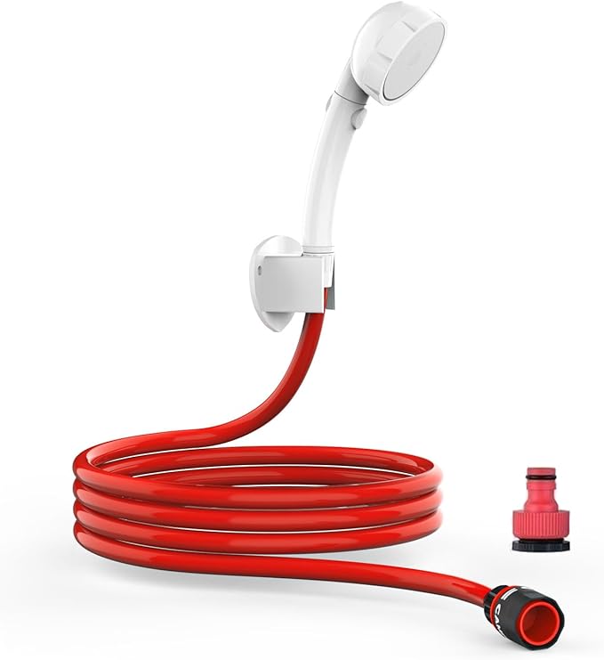 CAMPLUX Hand Held Showerhead with 5 FT Hose, Portable Spray Shower Head, High Pressure Shower Head with ON/Off Switch