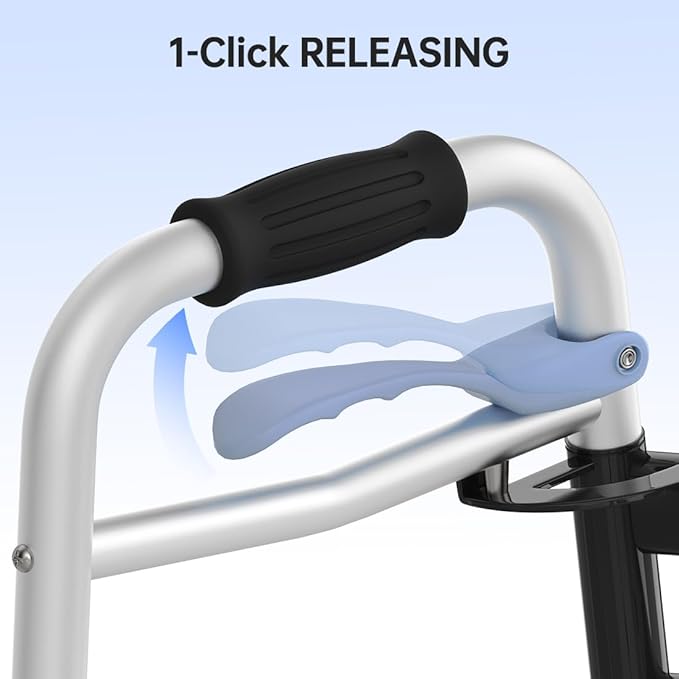 Delog Narrow Walkers for Seniors, Small Walkers for Seniors Tight Spaces Support Up to 350lbs, Standard Walkers for Adults
