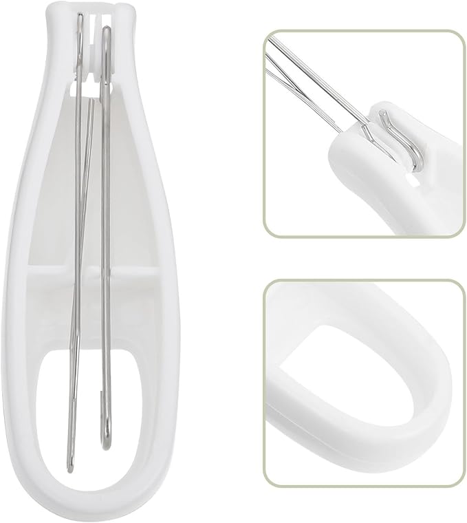 iplusmile Button Hook Dressing Aid and Zipper Puller Tool, Fixed Button Hook Helper for Seniors and Disabled, Lightweight One-Handed Buttoning and Zipper Assistance Device for Clothing