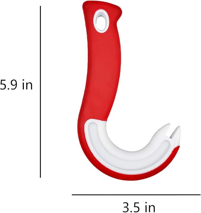 NIIIYTYB Can Tab Opener Tool for Seniors Easy Ring Pull J Hook Buddy for Soda Pop Top Cans Cat Food Tabs imple Handle Circle Opener Easy Open Tool Dishwasher Safe(Red)