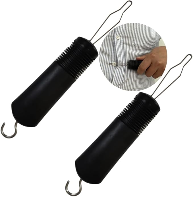 Button Hook Tool - Easy Dressing Aid for Elderly - Button Hook and Zipper Pull - Perfect for Those with Hand Difficulties (B)