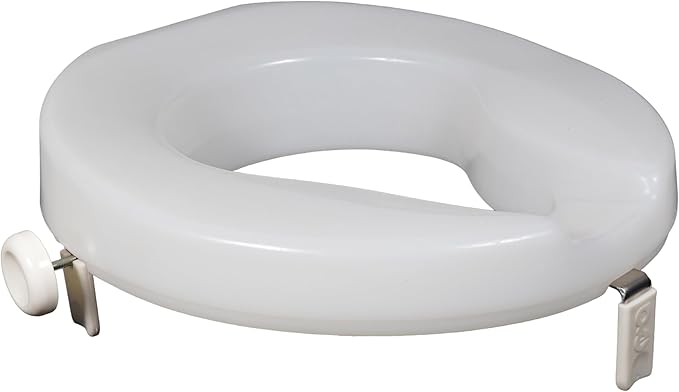 Aidapt 50mm (2") Elevation Raised Comfortable Toilet Seat Easy Fit White