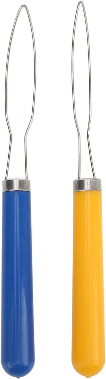 2PCS Button Hook for Seniors, Multi Color Mix Button Hook Helper Portable Button Hook Tool Button Hook Assist Device for Sewing Tailoring