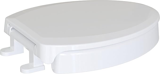 CYRRET 3 Inch Elevated Toilet Seat Riser, Raised Toilet Seat Enlongated Bowl (18.5") for Elderly and Seniors, Durable Plastic, Slow Close, Safety Bathroom Assist Device, Easy Installation, White