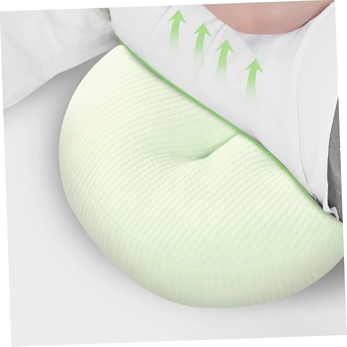 SOLUSTRE Shaped Pregnancy Pillow for Abdominal Support for Side Sleeping Ergonomic Design for Bump Relief for Pregnant Women and Seniors Soft and Breathable