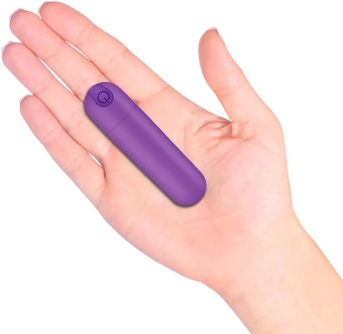 Handheld Electric Back Massager - Mini Waterproof & Rechargeable Deep Tissue Neck Massager (Purple)