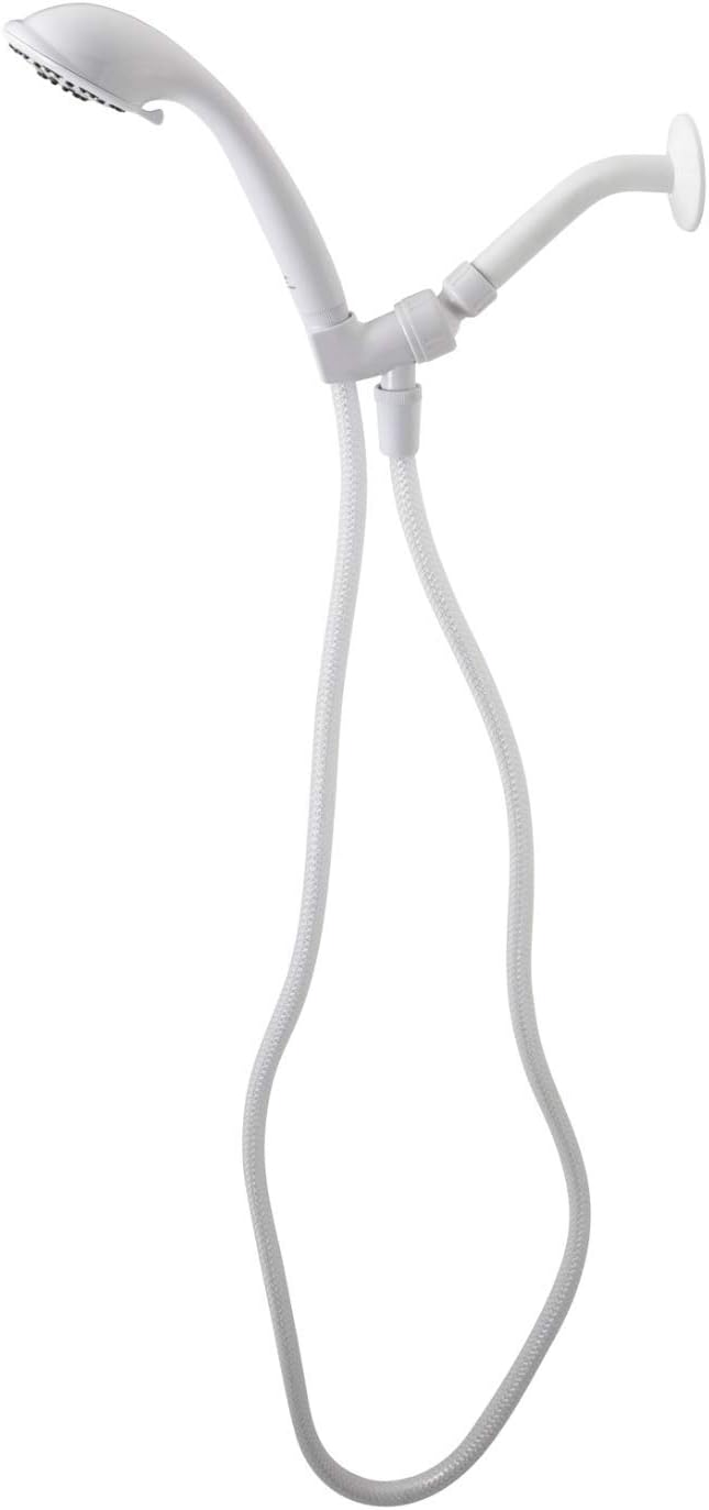 Aqua Vista 3-in. White Handheld Shower Head with 3 Spray Settings 8333510, Variable Spray Shower Head Works as Spa Shower Head and Massage Shower Head, Showerhead House Essentials for New Home
