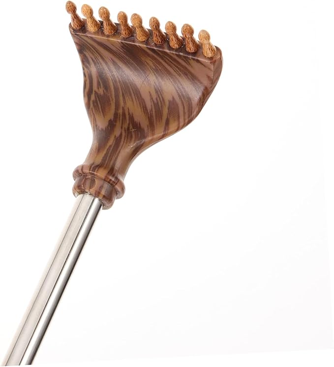 Retractable Wooden Back Scratcher Purple Sandalwood 20 Extendable Body Massager Tool for Adults Portable Itching Relief Device for Seniors and Travel