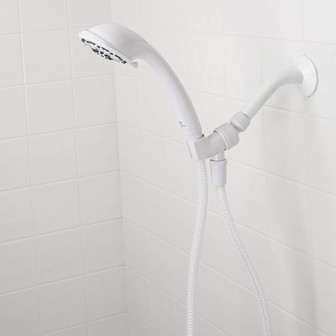 Aqua Vista 3-in. White Handheld Shower Head with 3 Spray Settings 8333510, Variable Spray Shower Head Works as Spa Shower Head and Massage Shower Head, Showerhead House Essentials for New Home