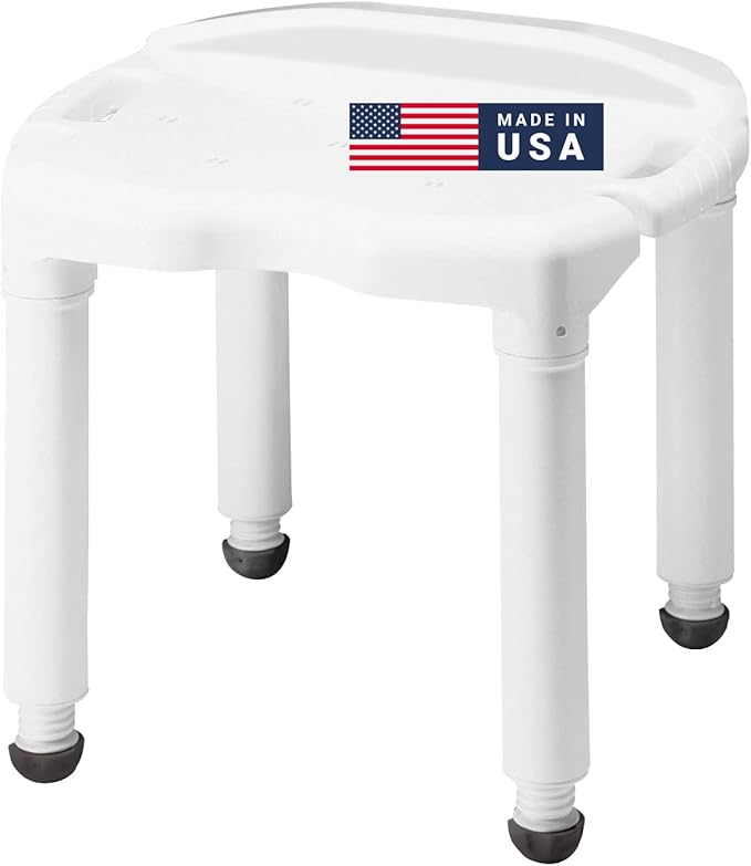 Carex Universal Bath Seat and Shower Chair, Heavy Duty Shower Bench for Bathtub, Safety Bath Seat Stool for Seniors and Disabled, Supports up to 400 lbs, Adjustable Height Shower Bench for Inside Tub