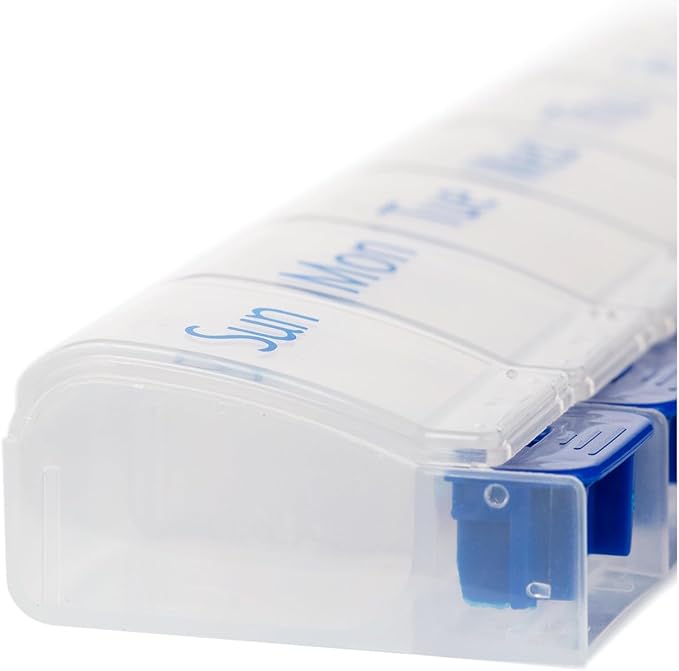 HealthA2Z® Pill Box | Easy to Open | Pill Case 7 Days | Medicine Organizer for OTC Medicine & Supplement