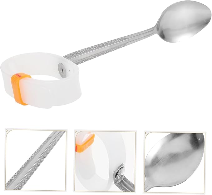 Adaptive Spoon for Seniors Design Non-slip Handle for Easy Grip for Elderly and Disabled Use Safe and Durable Eating Utensil