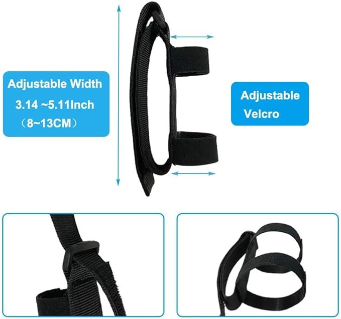 haozaikeji Adaptive Utensil Holder Adjustable Universal Cuff Utensil Cuff Strap Assistive Hand Grip Holder for Tremors Arthritis Parkinson Elderly Disabled Weak Grip