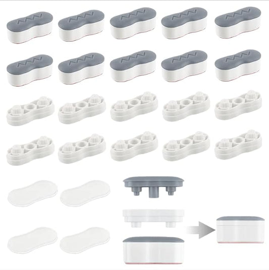 Bidet Toilet Seat Bumpers - Universal Buffer With 2 Heights Adjustment and Strong Self Adhesive (Grey & Clear, 10 for Lid, 4 for Tank)