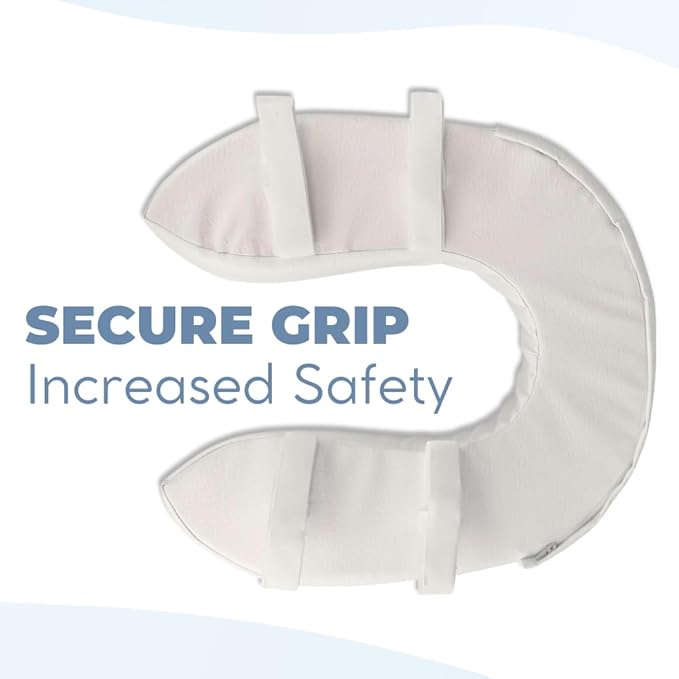 Blue Jay An Elite Healthcare Brand Elevate ME Softly Elevate Foam Toilet Seat Designed | 4 inch Seat Lifter Comfortable Sitting for Elderly Personal Care with Adjustable Hook and Look Closure