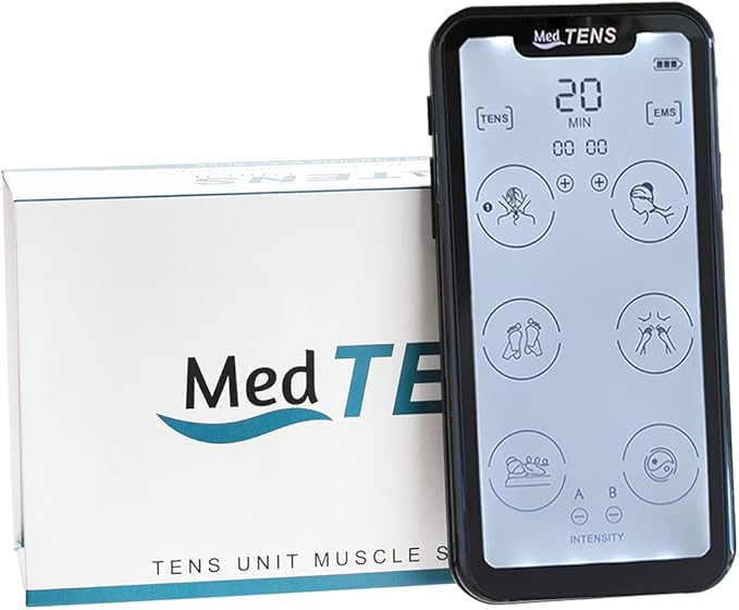 Tens Unit Machine Device 24 Massage Modes Newest Model Muscle Stimulator for Lower Back Neck Shoulder Pain Relief Massager Comes with 10 Pads [5 Pairs] Complete Set Belt+Shoe