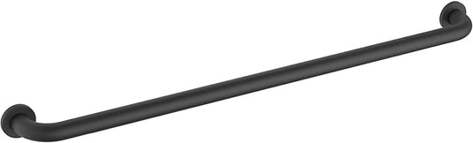 KIBI 36 Inch Stainless Steel Bathroom Safety Grab Bar | Curved Shaped Grab Bar for Bathtubs and Showers, Shower Safety Grab Bars for Seniors, Wall Mounted Anti-Slip Support (Matte Black, KGB1036)