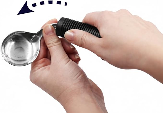 KMINA Bilateral Adaptive Spoons for Disabled Adults (Adjustable Angle), Swivel, Bendable, Medical, Curved for Arthritic Hands and Parkinsons