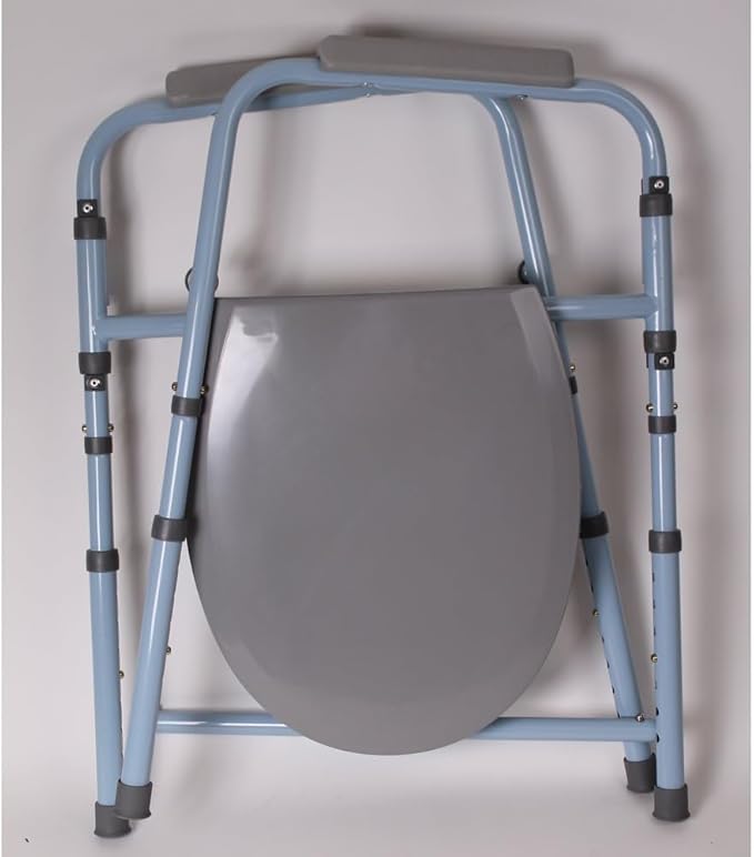 Carex 3-in-1 Folding Bedside Commode with 42 Pack Commode Liners - Porta Potty for Adults - Portable Toilet Supports Up to 300lbs, Bedside Commodes for Seniors and Commode Chair