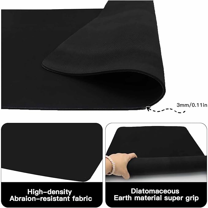 2-Pack Non-Slip Exercise Bike Mat for Peloton & Concept 2 Rower - Protects Hardwood Floors & Carpets - Gym Equipment Mat for Spin Bikes, Trainers, Home Workouts
