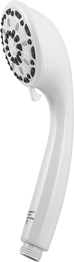 Aqua Vista 3-in. White Handheld Shower Head with 3 Spray Settings 8333510, Variable Spray Shower Head Works as Spa Shower Head and Massage Shower Head, Showerhead House Essentials for New Home