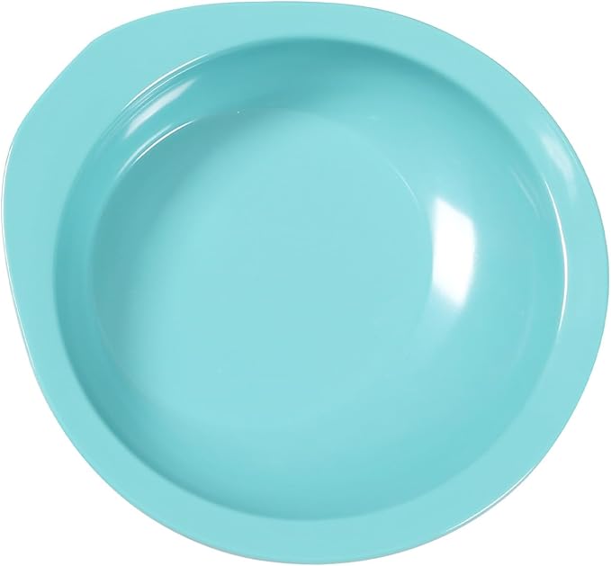 Adaptive Utensils Scoop Weighted Plate,Spill-proof Bowls with Extra Wall for Elderly,Non-slip Disabled Products for Adults/Handicapped/Arthritis/Hand Tremors to Self-feeding-Pack of 1,Bowl