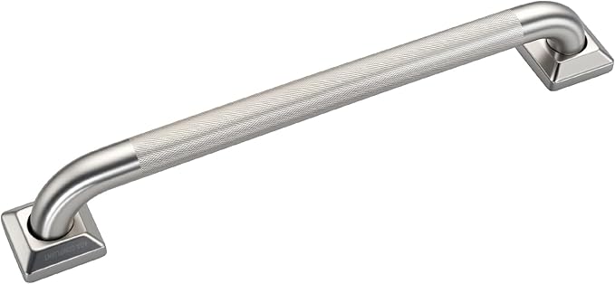 joyrain 500lb Capacity Stainless Steel Grab Bar - Heavy Duty Bathroom Safety Rail for Elderly, Anti-Slip Shower Handle, ADA Compliant (Knurling, 16 inch)