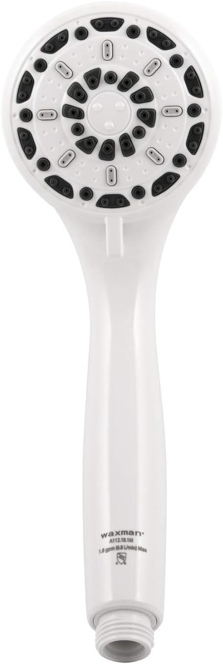 Aqua Vista 3-in. White Handheld Shower Head with 3 Spray Settings 8333510, Variable Spray Shower Head Works as Spa Shower Head and Massage Shower Head, Showerhead House Essentials for New Home