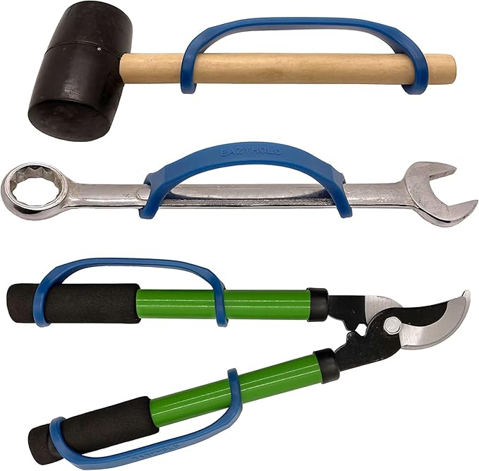EaZyHold Senior Men 3-Pack for X-Large Hands, Fits Adaptive Eating and Weighted Utensils, Foam Tubing, Thick Easy Grip Handles, Grooming, Daily Living Aid