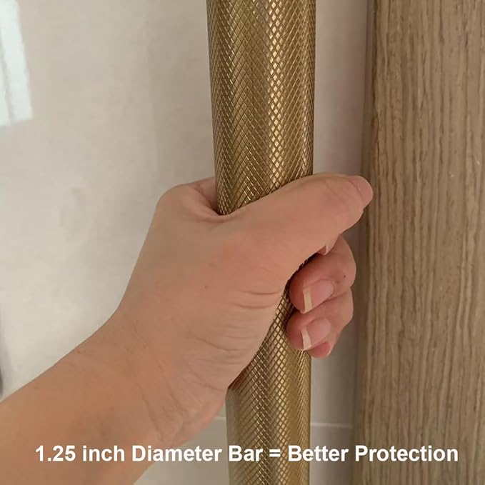 Shower Grab Bar for Bathroom, Anti-Slip Safety Grab Bar for Bathtub Toilet Staircase Stainless Steel Textured Grip Bath Handle Handrail for Elderly (Oil Bronze Gold, 40" L x 1 1/4" D)
