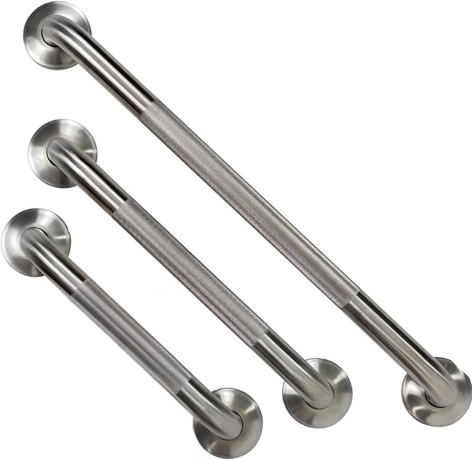 Vive Grab Bar for Bathtubs and Showers (Textured) - Handicap Bathroom Safety Rail for Elderly - Wall Handle for Tub, Toilet, & Bath - Disability Assist Device Accessory Handrail