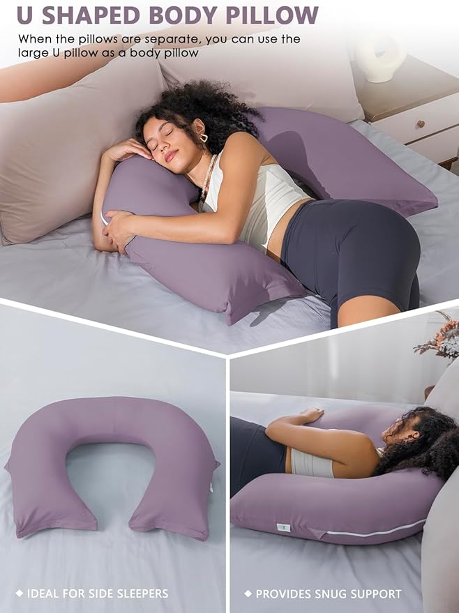 INSEN Reading Pillow, Back Pillow for Sitting in Bed for Reading, Nurse & Relax, Reading Pillow for Adults, Moms & Kids, Sit Up Pillow for Bed, Purple
