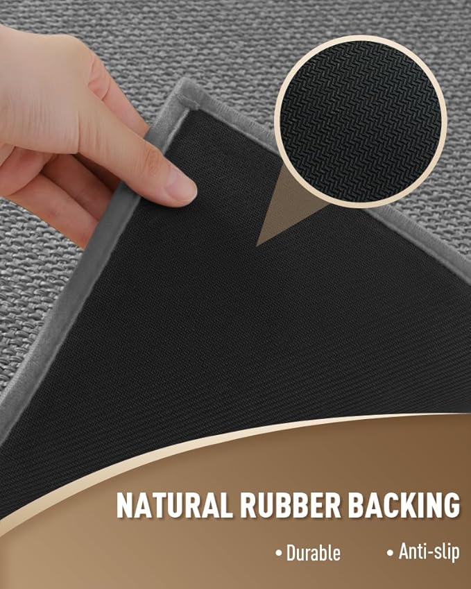 PADOOR Non Slip Stair-Treads Matching-Mat for Wooden Steps, Square Rubber Backing Non Slip Stair Landing Mat 30x30 inch