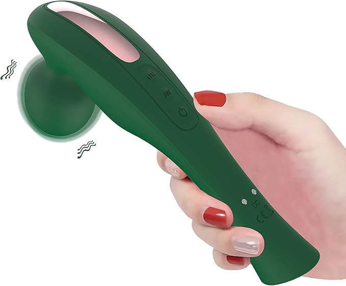 Handheld Cordless Electric Shoulders & Neck Back Massage Tools-20 Vibration Modes and 8 Speeds-Full Body Muscle Tissue Massager-Waterproof & Portable for Muscle Pain Relief & Fatigue.(Green)