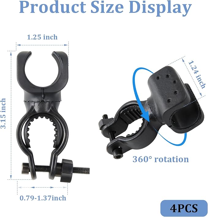 4 PCS Handheld Shower Head Holder, Elderly Bath Chair Handheld Shower Head Holder Attachment for Shower Chair, Non-Slip Stand and Adjustable Attachment for Seniors and Disability Safety