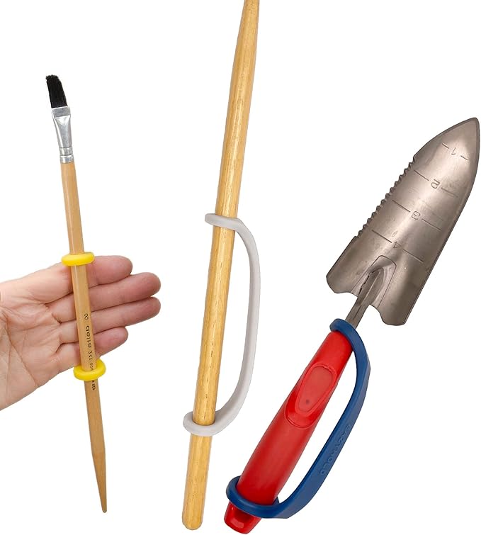 EaZyHold Senior Men 3-Pack for X-Large Hands, Fits Adaptive Eating and Weighted Utensils, Foam Tubing, Thick Easy Grip Handles, Grooming, Daily Living Aid
