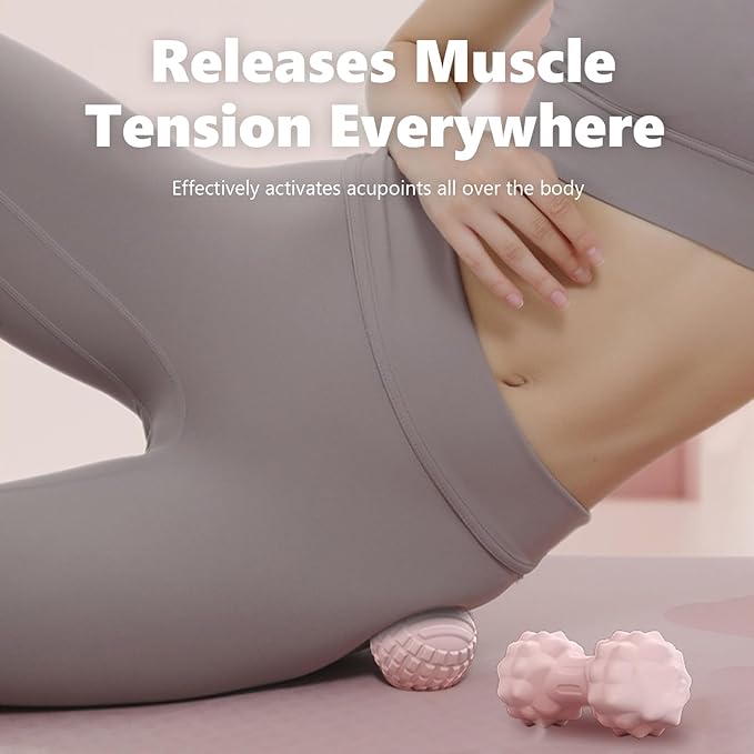 Muscle Recovery Ball - High-Density [TPE] Foam Roller for Myofascial Release, Relieves Foot/Back Pain - Yoga & Fitness Massage Tool