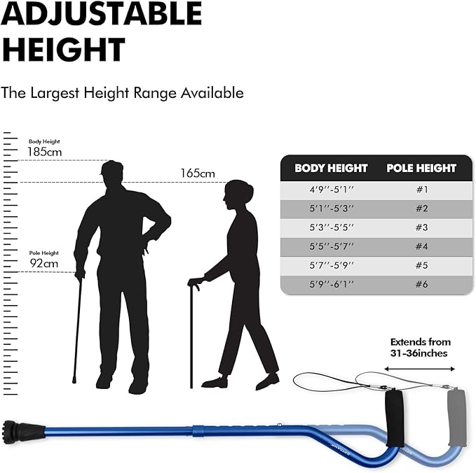 GPTCAMP Walking Cane and Walking Stick for Men Women,Lightweight Folding Canes with Offset Soft Cushioned Handle,Adjustable & Collapsible,Mobility & Leg Surgery Recovery