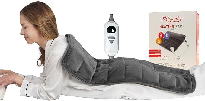 Weighted Heating pad XL 17''x33'' Heat pad for Period Cramps Heating Pads Large Heated pad for Back Pain Relief Products Electric Heat Pads Heated Pad for Bed for Mom Dad