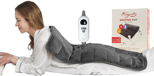 Weighted Heating pad XL 17''x33'' Heat pad for Period Cramps Heating Pads Large Heated pad for Back Pain Relief Products Electric Heat Pads Heated Pad for Bed for Mom Dad